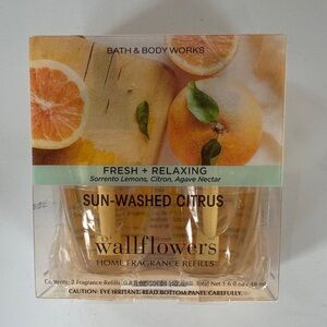 BBW Wallflower Refills NWT Sunwashed Citrus - 2 pack